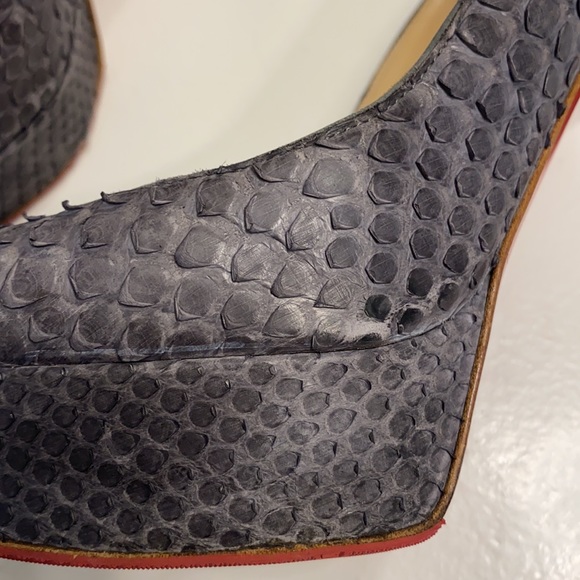 Bianca, Gray Python Christian Lounoutin Size 37 - Picture 7 of 7